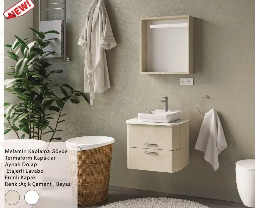 ENSA Antiope 80 cm Banyo Dolabı Takımı