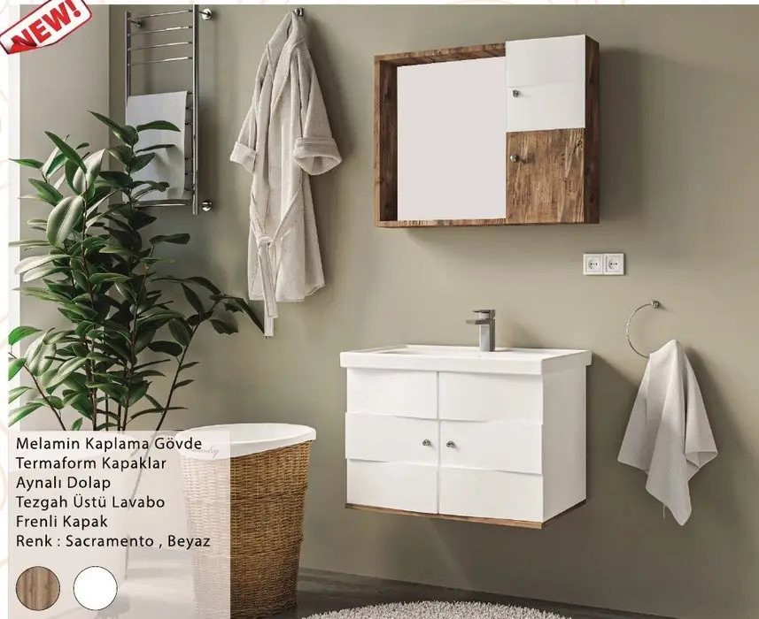 ENSA Asia 02 65 cm Banyo Dolabı Takımı