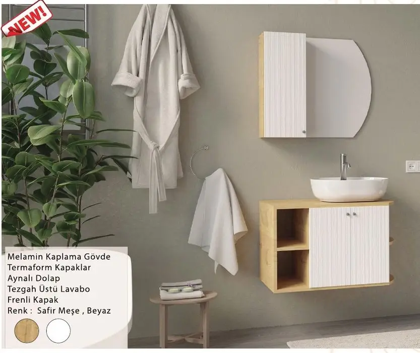ENSA Afrodit 120 cm Banyo Dolabı Takımı