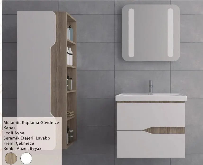 ENSA Tripolis 65 cm Banyo Dolabı Takımı