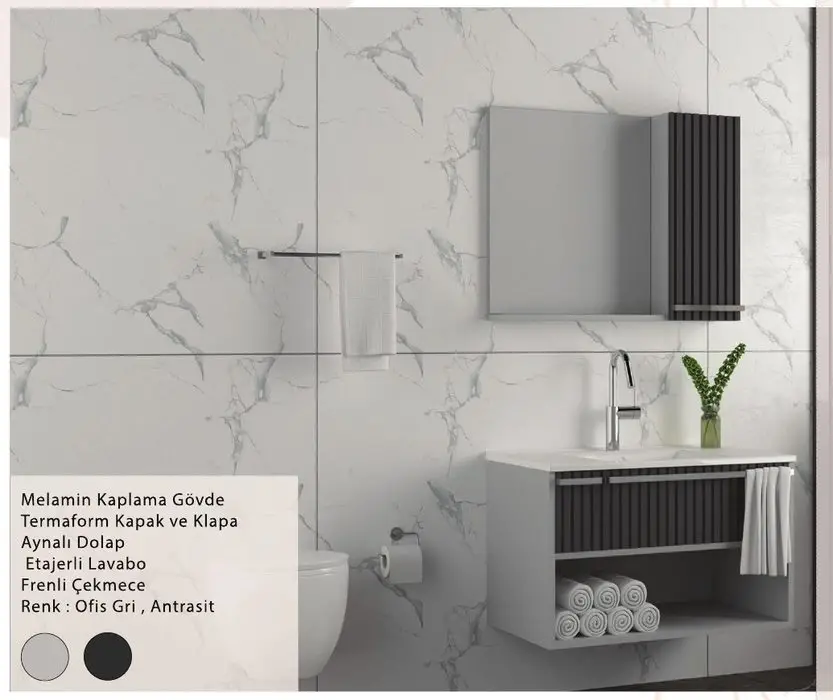ENSA Edessa 65 cm Banyo Dolabı Takımı