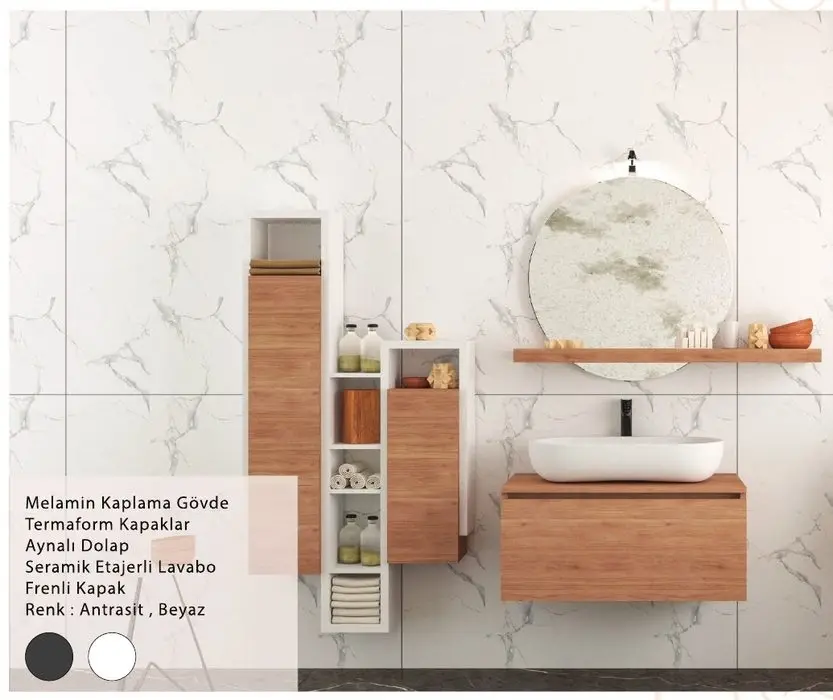 ENSA Lebedos 80 cm Banyo Dolabı Takımı