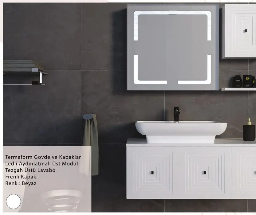 ENSA Pagoda 120 cm Banyo Dolabı Takımı