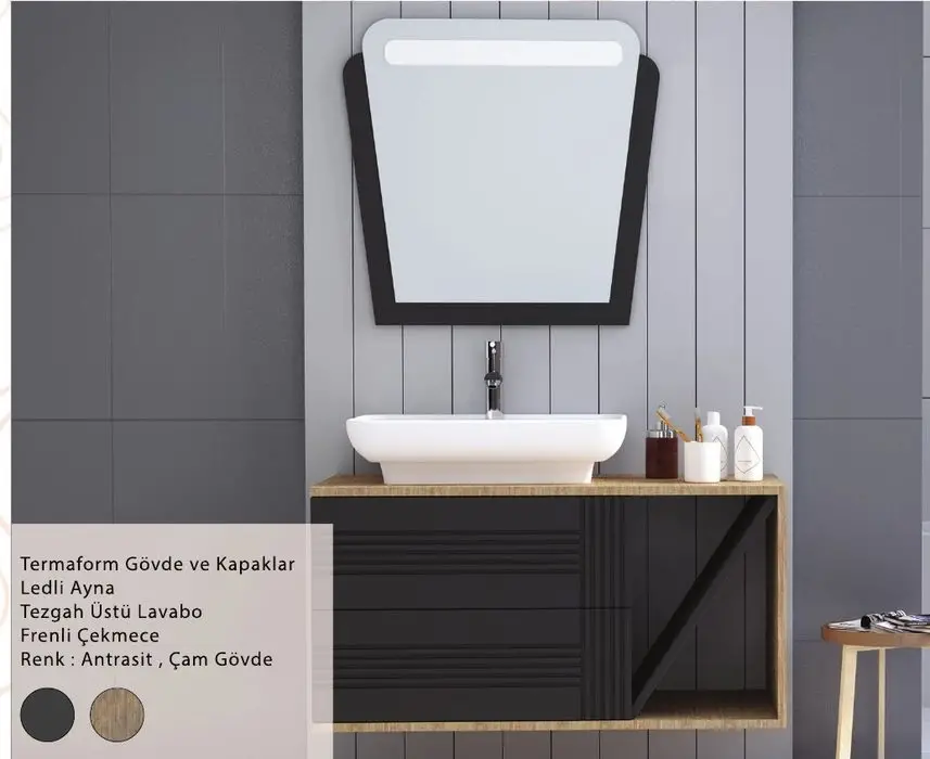 ENSA Anzak 120 cm Banyo Dolabı Takımı