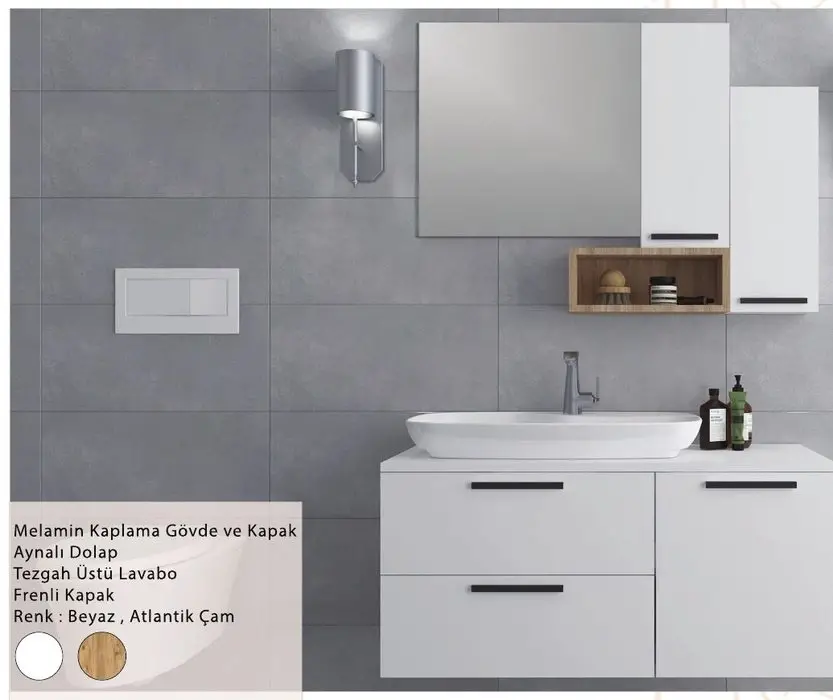ENSA Antandros 120 cm Banyo Dolabı Takımı