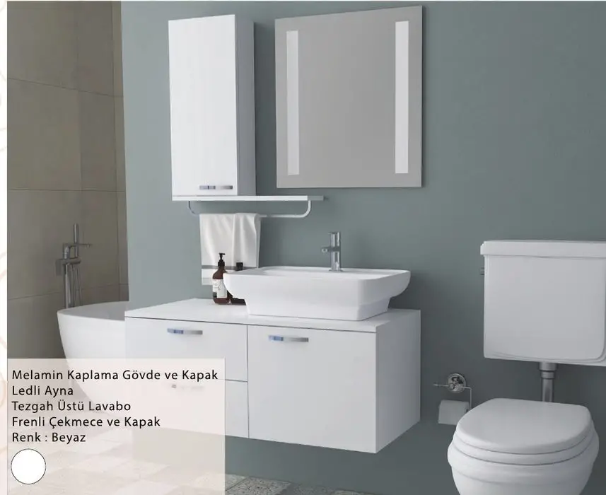 ENSA Paris 100 cm Banyo Dolabı Takımı