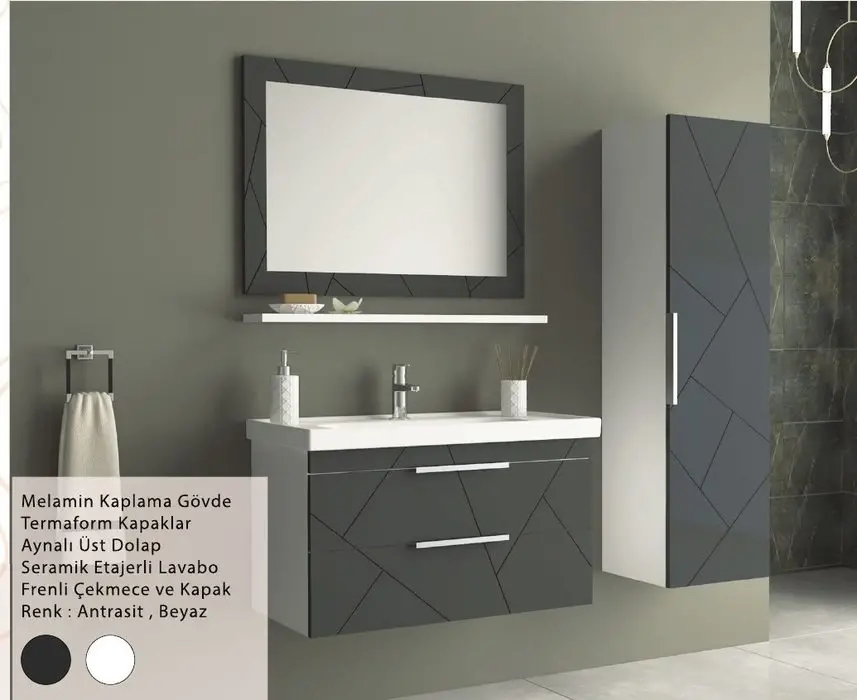 ENSA Patara 80 cm Banyo Dolabı Takımı