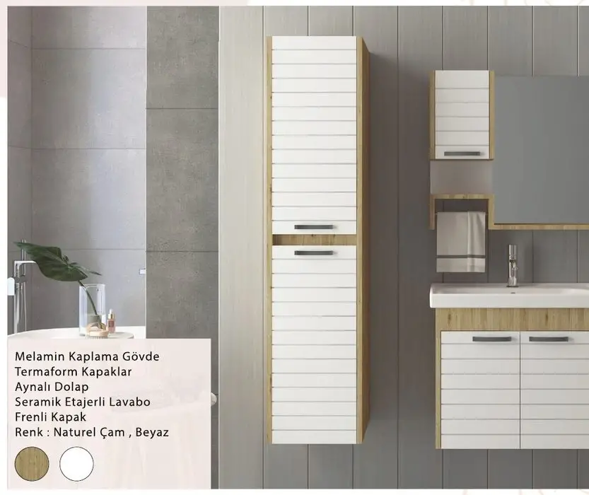 ENSA Silyon 65 cm Banyo Dolabı Takımı