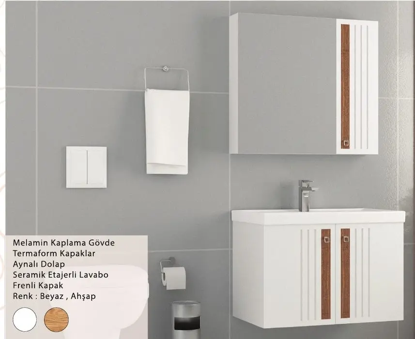 ENSA Angora 65 cm Banyo Dolabı Takımı
