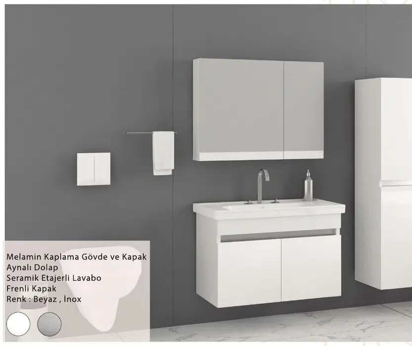 ENSA Magnesia 100 cm Banyo Dolabı Takımı