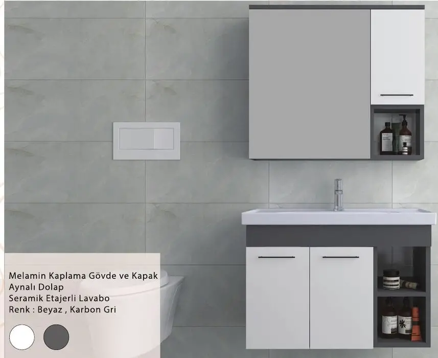 ENSA Venüs 80 cm Banyo Dolabı Takımı