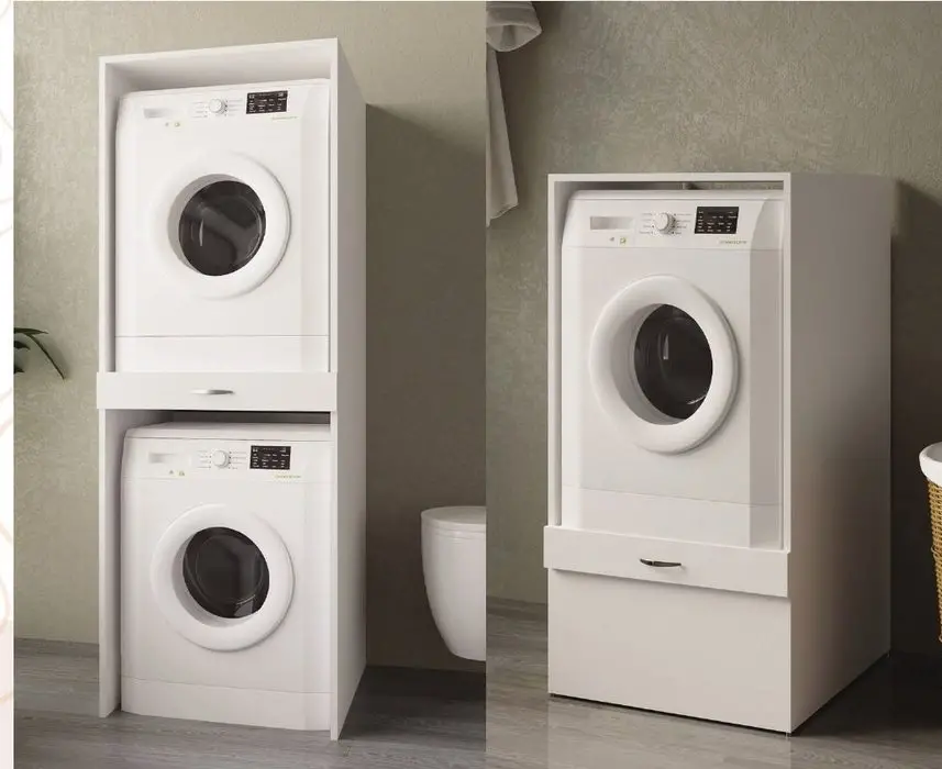 ENSA 09 Çamaşır-Kurutma Makinesi Dolabı Renkli Kapak