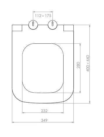 FORTE KLOZET KAPAĞI (YAVAŞ KAPANAN - METAL MENTEŞE TAKIMI - ÜSTTEN SIKMALI)