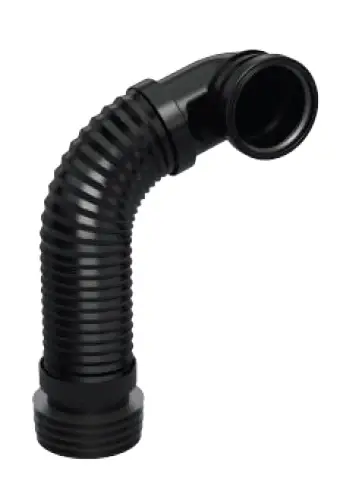 GÖMME REZERVUAR ÇİFT KELEPÇELİ KÖRÜKLÜ PİS SU ÇIKIŞ DİRSEĞİ (Q90X660 mm)