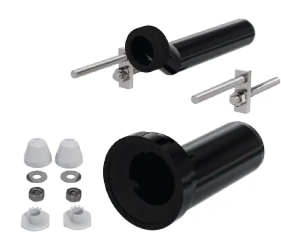 GÖMME REZERVUAR EKSANTRİK ASMA KLOZET MONTAJ KİTİ - 25 mm KAÇIK