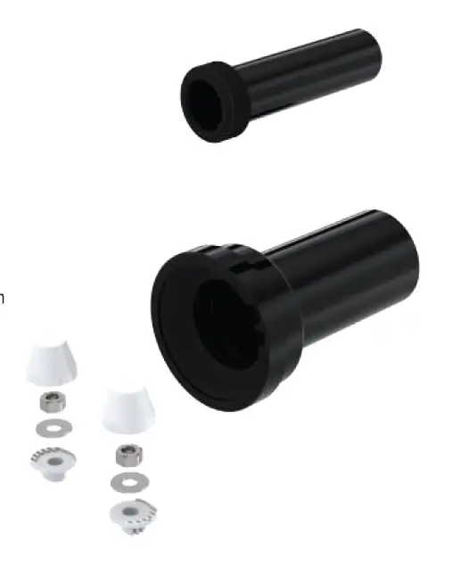 GÖMME REZERVUAR KADA SETİ + M12 KONİK BURÇ VE TAPA ( Q90X220 + Q45X180 mm )