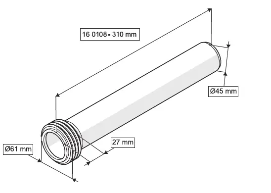 GÖMME REZERVUAR KADA SETİ ( Q90X350 + Q45X310 mm )