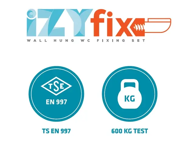 IZYFİX ASMA KLOZET GİZLİ MONTAJ SETİ GM4 + 1 UZATMALI