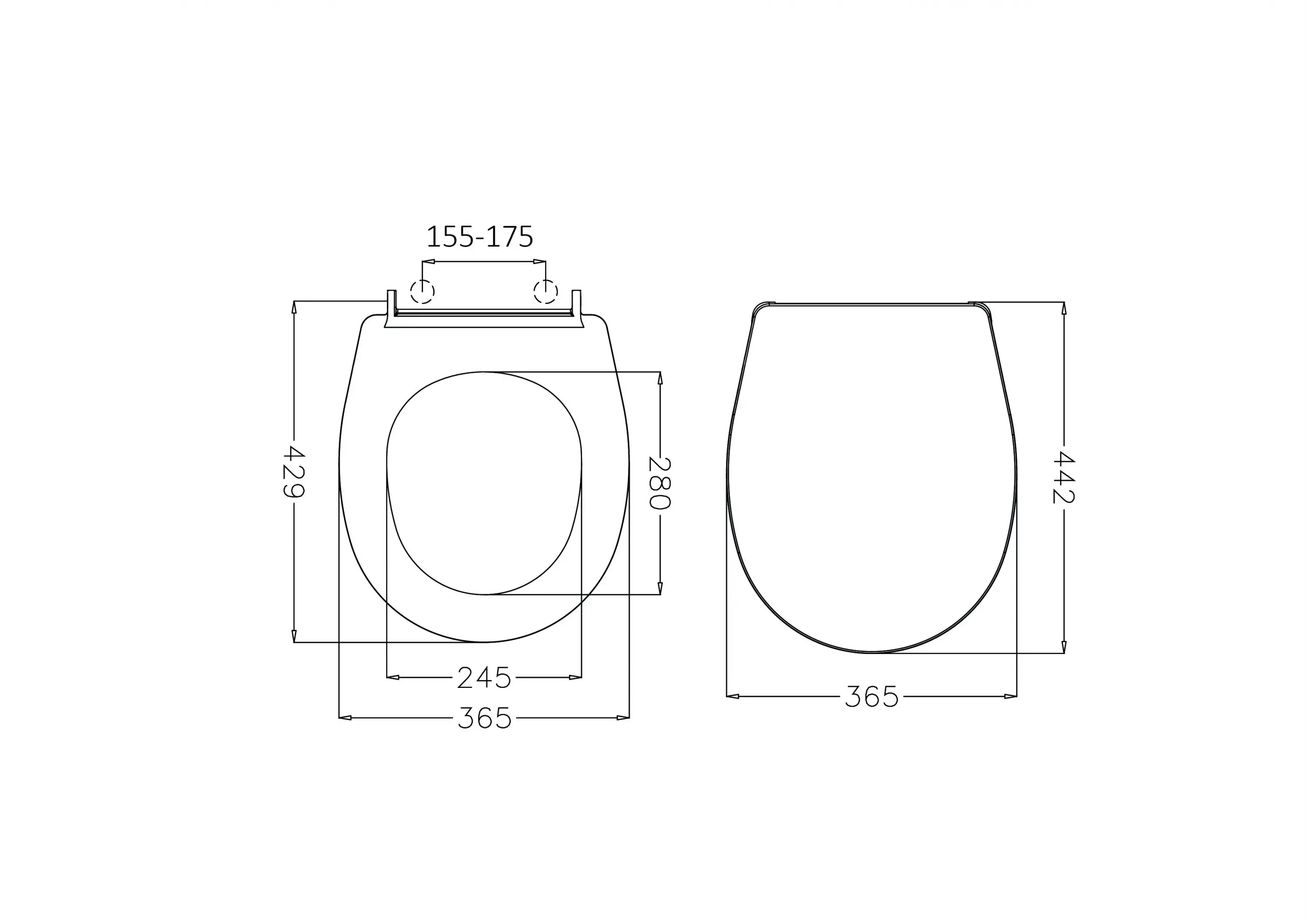 JAPAR - Elegance Slim Klozet Kapak Duroplast ( Yavaş Kapanan )