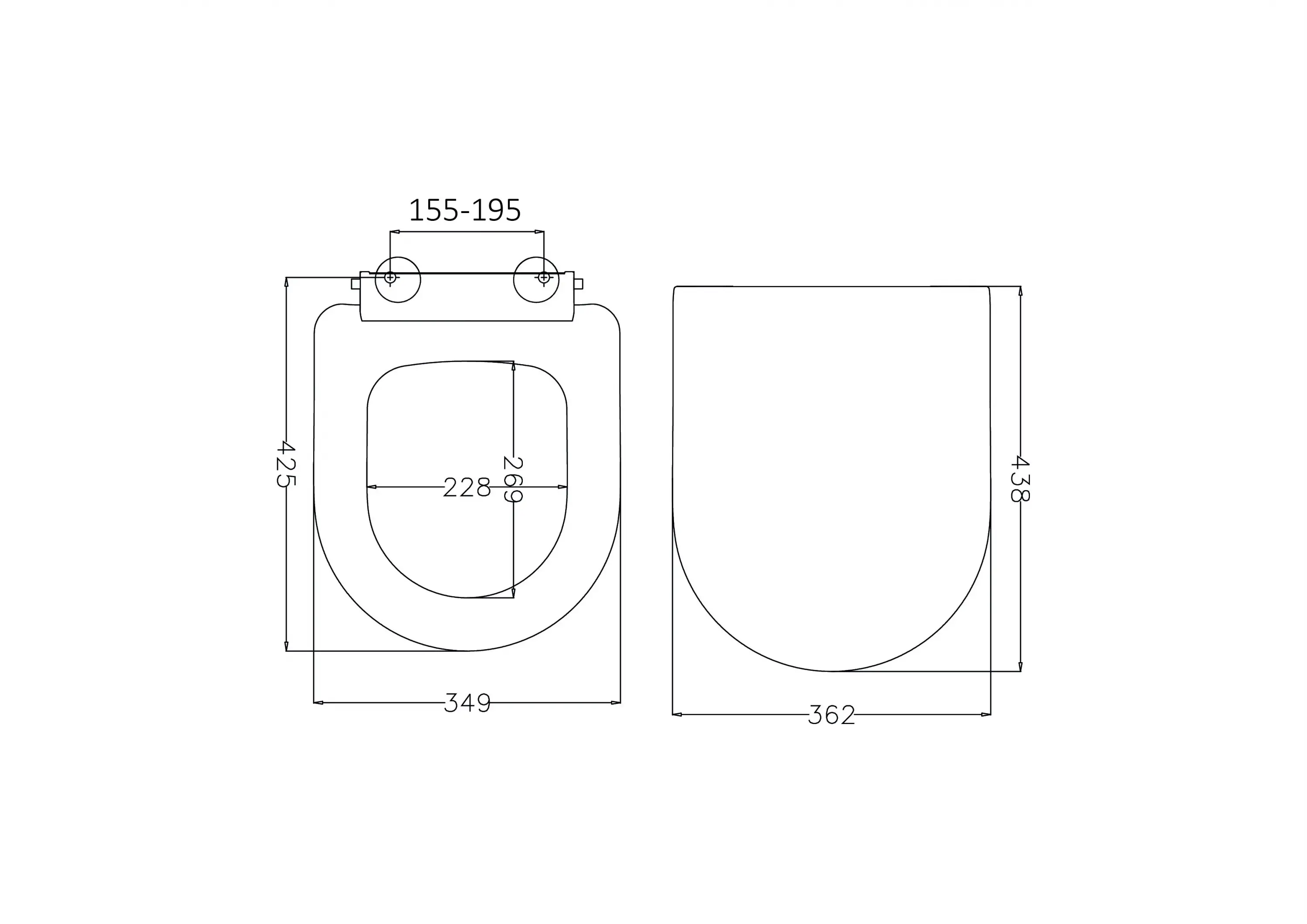 JAPAR - Macro Klozet Kapak Duroplast ( Yavaş Kapanan )