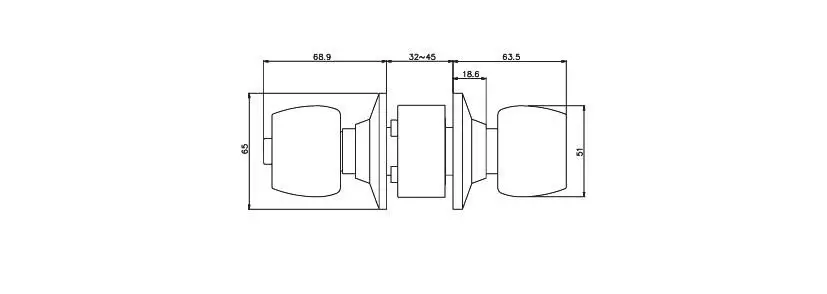 Kale EzsetTopuzlu Kilit Saten Anahtarsız Wc&Banyo