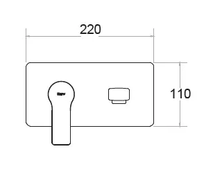 KARE - ANKASTRE LAVABO BATARYASI (SİYAH)
