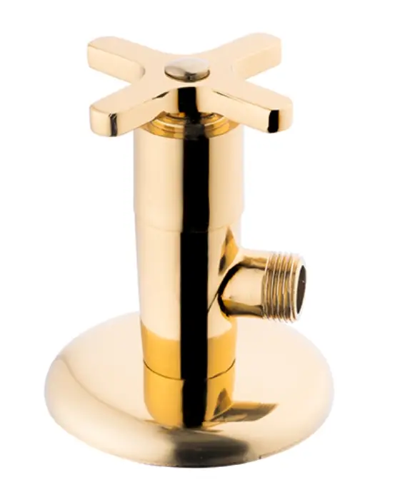 KARE - GOLD DEKORATİF ARA MUSLUK 1/2 (ZAMAK BAŞLIK -PRİNÇ SALMASTRA)