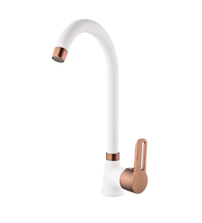 KARE - İNCİ MİX KUĞU EVYE BATARYASI (BEYAZ - BAKIR)