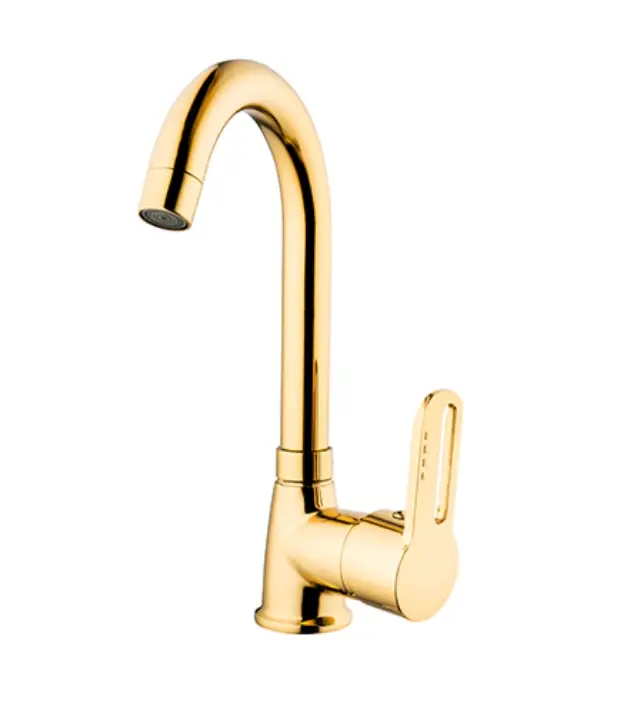 KARE - İNCİ MİX KUĞU LAVABO BATARYASI (ALTIN)