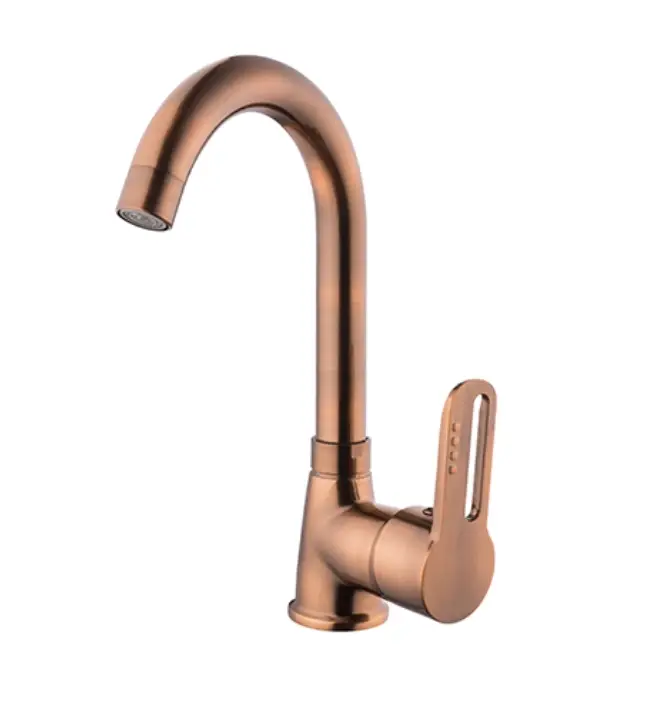 KARE - İNCİ MİX KUĞU LAVABO BATARYASI (ANTİK - BAKIR)