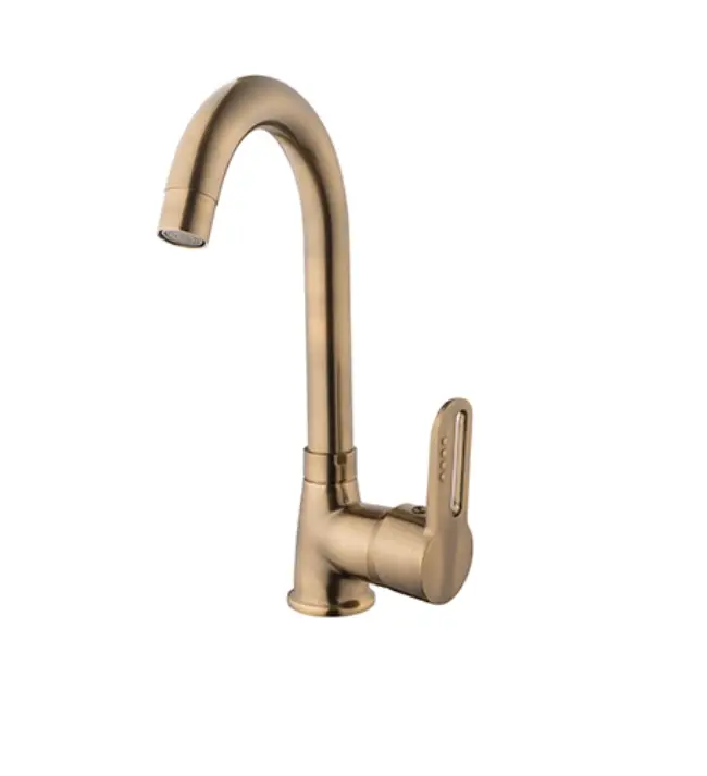 KARE - İNCİ MİX KUĞU LAVABO BATARYASI (ANTİK - SARI)