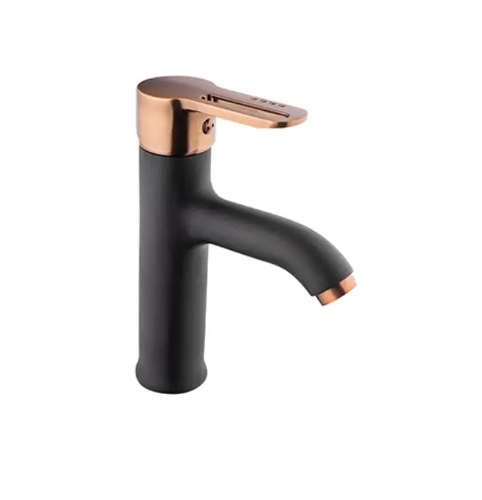 KARE - İNCİ MİX LAVABO BATARYASI (SİYAH - BAKIR)