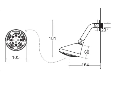 KARE - MERA ANKASTRE DUS SETİ (KROM)