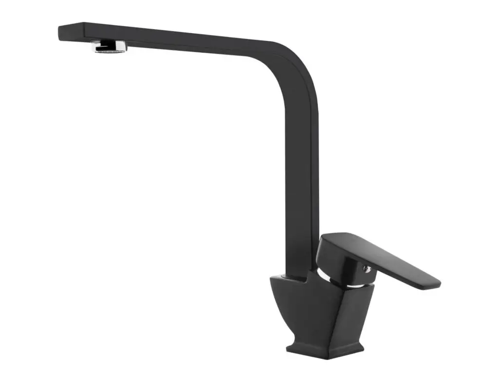 TEMA - KARE MİX KUĞU LAVABO BATARYA MAT SİYAH (SLİM BORULU) (TSE) (Q-35 KARTUŞ)