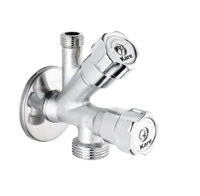 KARE - PREMİUM DUAL ÇATAL ARA MUSLUK (KUMLAMALI)