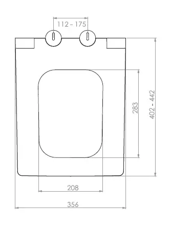 KARE SLIM KLOZET KAPAĞI (YAVAŞ KAPANAN - METAL MENTEŞE TAKIMI - ÜSTTEN SIKMALI)