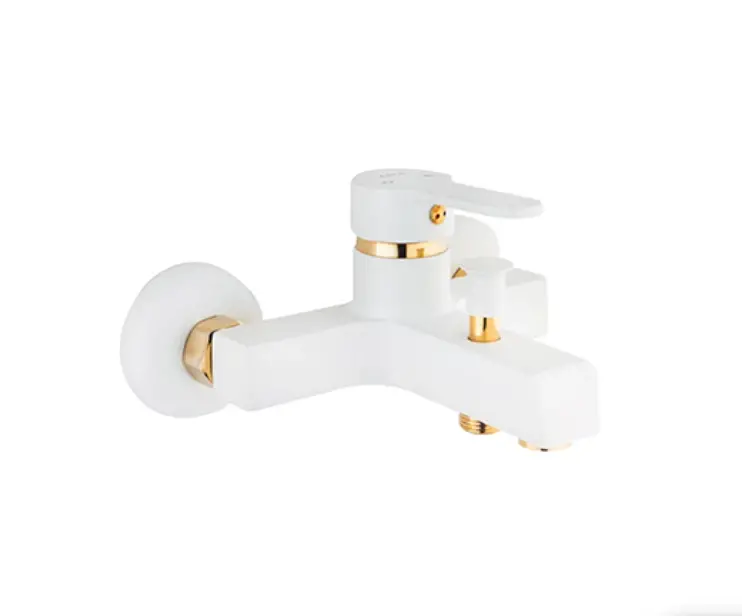 KARE - STİL MİX BANYO BATARYASI (BEYAZ - ALTIN)