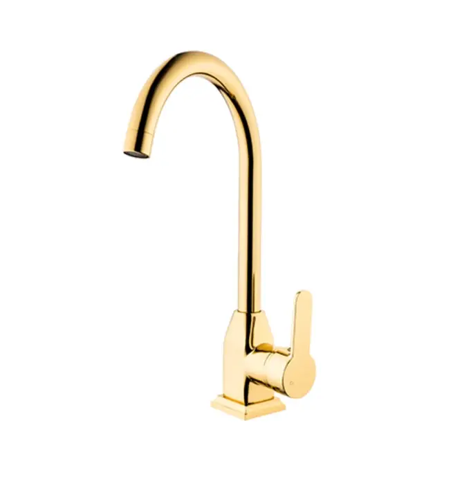 KARE - STİL MİX KUĞU EVYE BATARYASI (ALTIN)