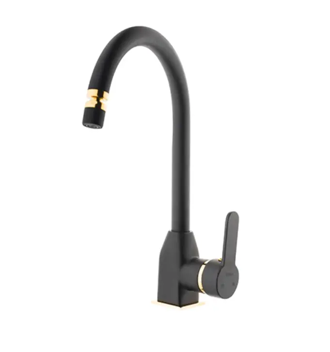 KARE - STİL MİX KUĞU EVYE BATARYASI (SİYAH - ALTIN)