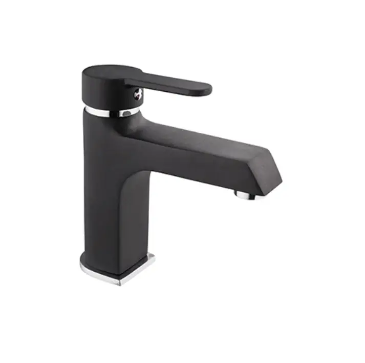 KARE - STİL MİX LAVABO BATARYASI (SİYAH - KROM)