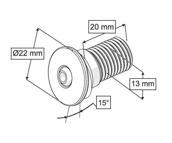 KÜRESEL TAHARET BORU UCU SETİ ( Q22 - 15 DERECE )