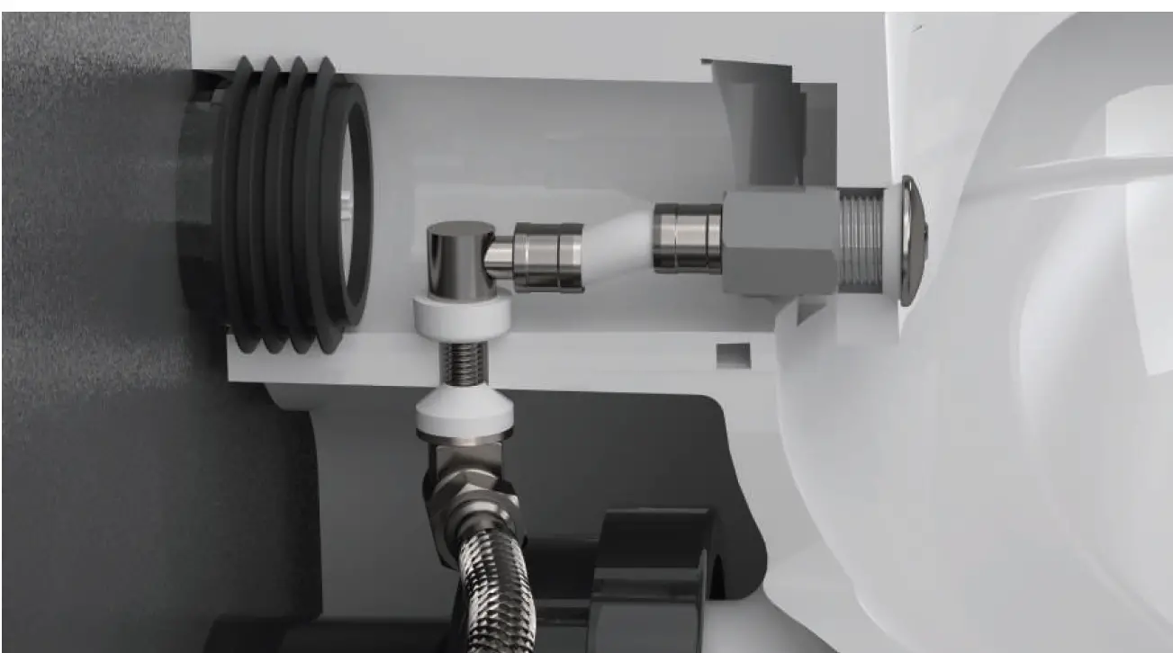 L TİPİ ESNEK TAHARET ÇUBUĞU KÜRESEL PASLANMAZ ÇELİK UÇLU DİRSEKLİ