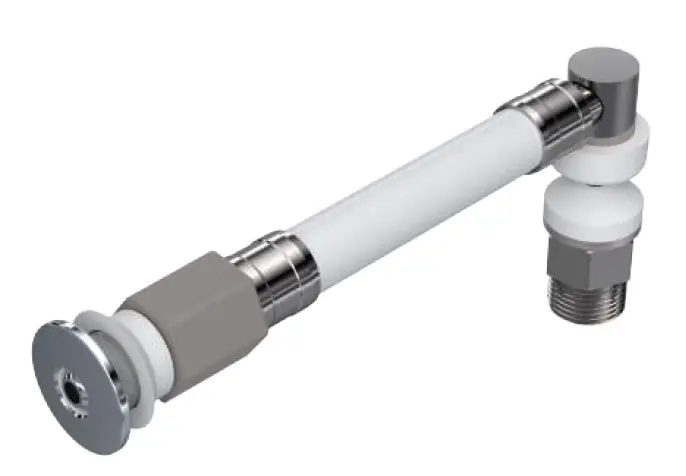 L TİPİ ESNEK TAHARET ÇUBUĞU KÜRESEL PASLANMAZ ÇELİK UÇLU RAKORLU