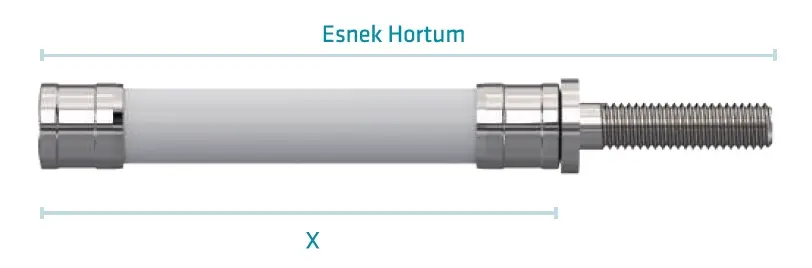 L TİPİ ESNEK TAHARET ÇUBUĞU KÜRESEL PASLANMAZ ÇELİK UÇLU RAKORLU