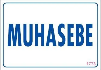Muhasebe Uyarı Levhası 17,5x25 KOD:1773
