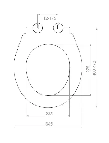 NICE KLOZET KAPAĞI (YAVAŞ KAPANAN - METAL MENTEŞE TAKIMI - ÜSTTEN SIKMALI)