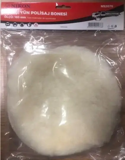 Nikon 52076 180 mm Cırtlı Yün Polisaj Bonesi