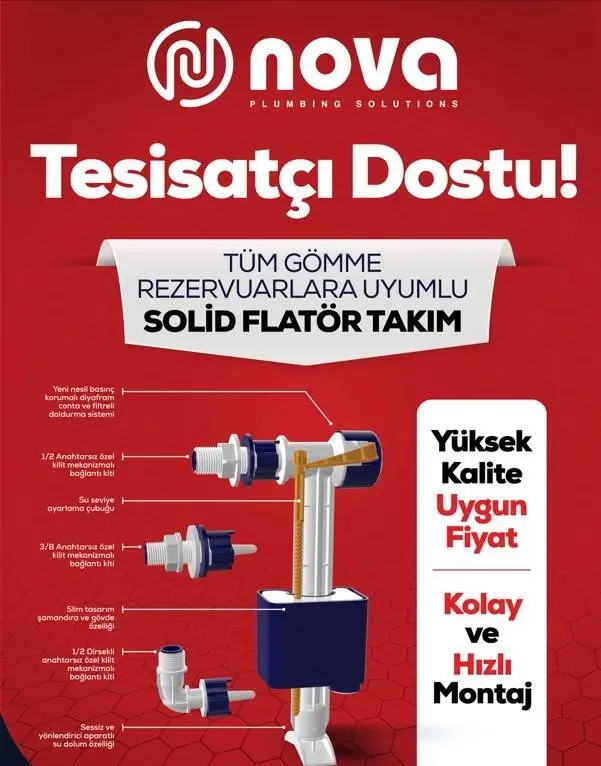 NOVA GÖMME REZERVUAR SOLİD FLATÖR