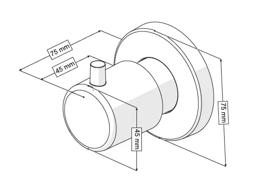ROUNDEL ANKASTRE ARA KESME VALFİ (ZAMAK VOLAN-3/4 PPRC GÖVDE)