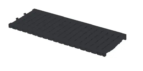 PLASTİK DRENAJ KANALI IZGARASI SİYAH 200x500 mm